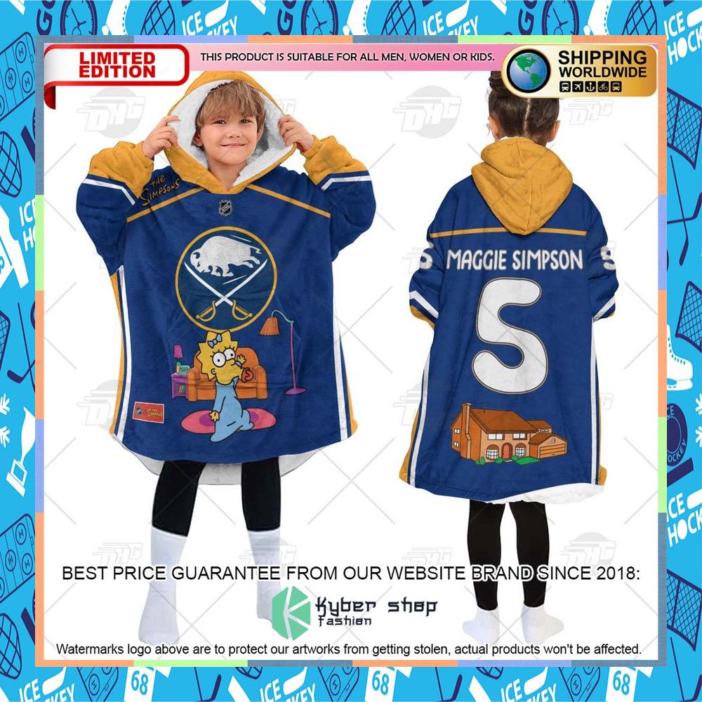 NHL Buffalo Sabres The Simpsons CUSTOM Oodie Blanket Hoodie 13 NHL Buffalo Sabres The Simpsons CUSTOM Oodie Blanket Hoodie word3