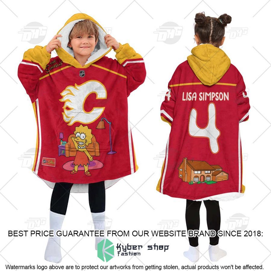 NHL Calgary Flames The Simpsons CUSTOM Oodie Blanket Hoodie 6 NHL Calgary Flames The Simpsons CUSTOM Oodie Blanket Hoodie word2