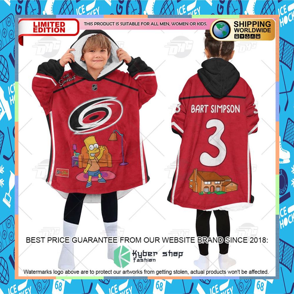 NHL Carolina Hurricanes The Simpsons CUSTOM Oodie Blanket Hoodie 11 NHL Carolina Hurricanes The Simpsons CUSTOM Oodie Blanket Hoodie word2