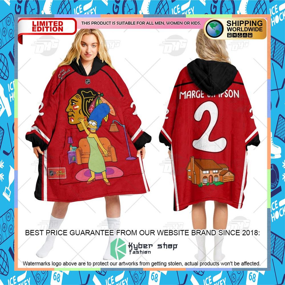 NHL Chicago Blackhawks The Simpsons CUSTOM Oodie Blanket Hoodie 10 NHL Chicago Blackhawks The Simpsons CUSTOM Oodie Blanket Hoodie word3