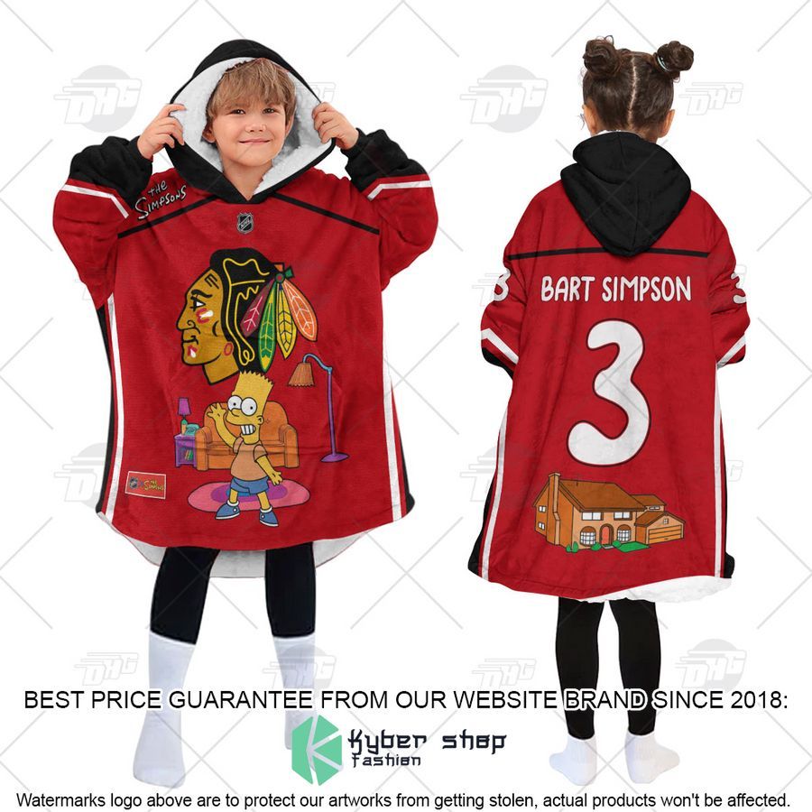 NHL Chicago Blackhawks The Simpsons CUSTOM Oodie Blanket Hoodie 5 NHL Chicago Blackhawks The Simpsons CUSTOM Oodie Blanket Hoodie word3