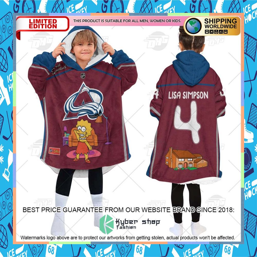 NHL Colorado Avalanche The Simpsons CUSTOM Oodie Blanket Hoodie 12 NHL Colorado Avalanche The Simpsons CUSTOM Oodie Blanket Hoodie word3