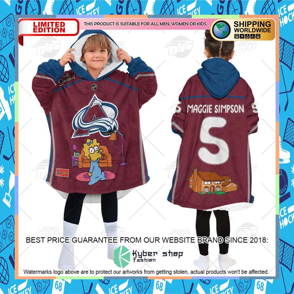 NHL Colorado Avalanche The Simpsons CUSTOM Oodie Blanket Hoodie 13 NHL Colorado Avalanche The Simpsons CUSTOM Oodie Blanket Hoodie word3