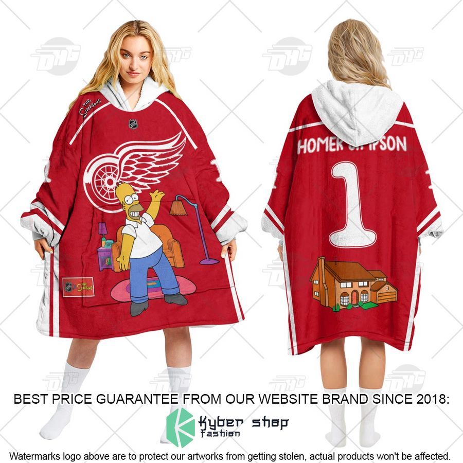 NHL Detroit Red Wings The Simpsons CUSTOM Oodie Blanket Hoodie 3 NHL Detroit Red Wings The Simpsons CUSTOM Oodie Blanket Hoodie word2