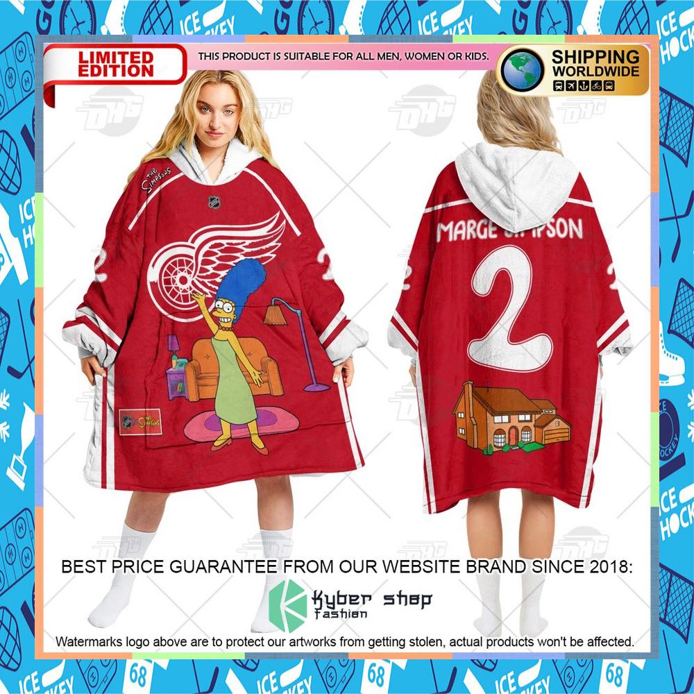 NHL Detroit Red Wings The Simpsons CUSTOM Oodie Blanket Hoodie 10 NHL Detroit Red Wings The Simpsons CUSTOM Oodie Blanket Hoodie word2