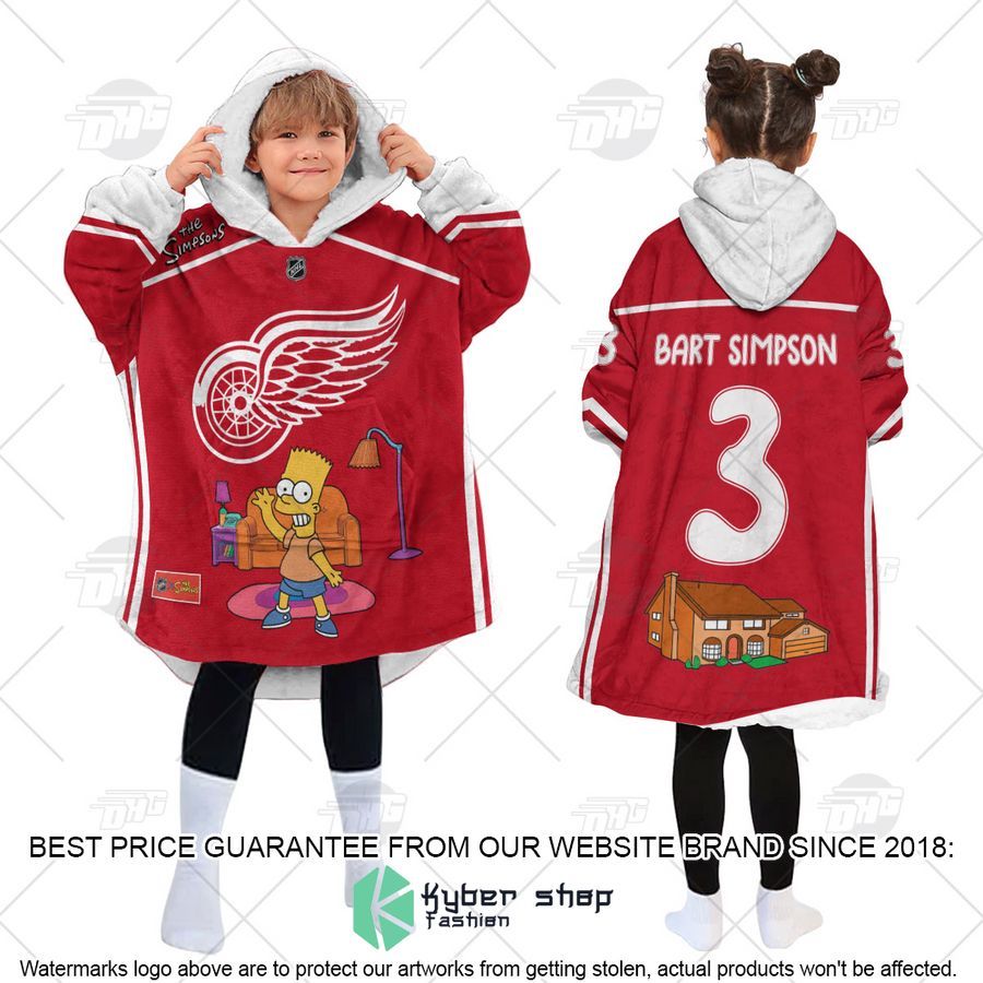 NHL Detroit Red Wings The Simpsons CUSTOM Oodie Blanket Hoodie 5 NHL Detroit Red Wings The Simpsons CUSTOM Oodie Blanket Hoodie word2