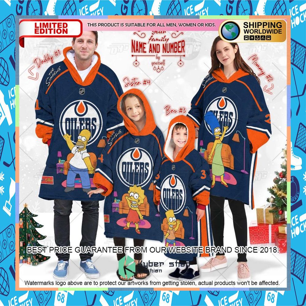 NHL Edmonton Oilers The Simpsons CUSTOM Oodie Blanket Hoodie 8 NHL Edmonton Oilers The Simpsons CUSTOM Oodie Blanket Hoodie word3