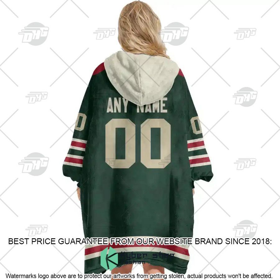 NHL Minnesota Wild Oodie green CUSTOM Oodie Blanket Hoodie 3 NHL Minnesota Wild Oodie green CUSTOM Oodie Blanket Hoodie word1