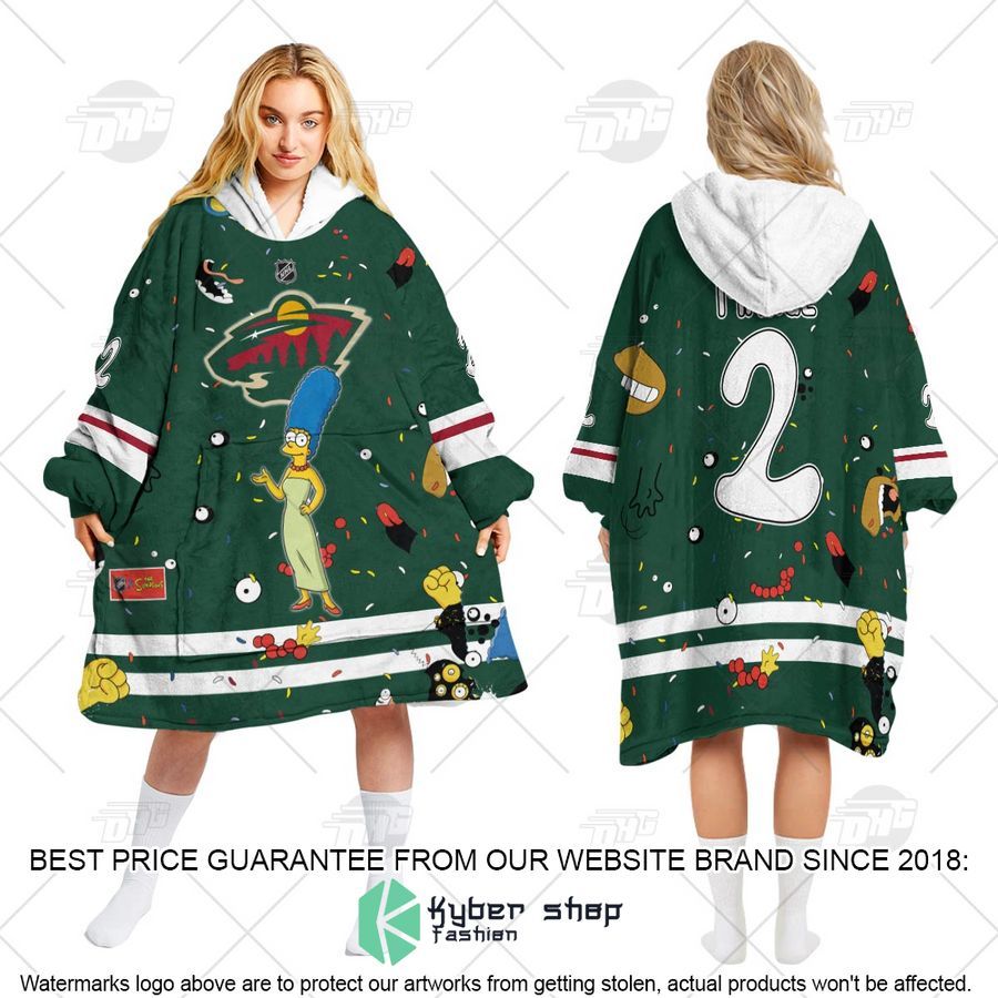 NHL Minnesota Wild The Simpsons CUSTOM Oodie Blanket Hoodie 4 NHL Minnesota Wild The Simpsons CUSTOM Oodie Blanket Hoodie word1