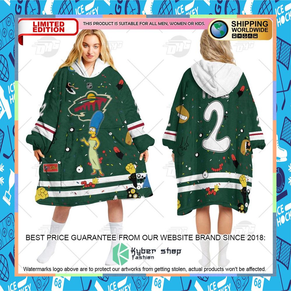 NHL Minnesota Wild The Simpsons CUSTOM Oodie Blanket Hoodie 10 NHL Minnesota Wild The Simpsons CUSTOM Oodie Blanket Hoodie word1