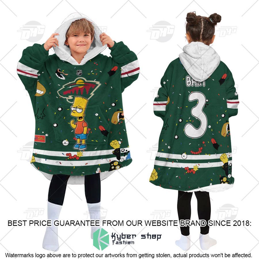 NHL Minnesota Wild The Simpsons CUSTOM Oodie Blanket Hoodie 5 NHL Minnesota Wild The Simpsons CUSTOM Oodie Blanket Hoodie word1