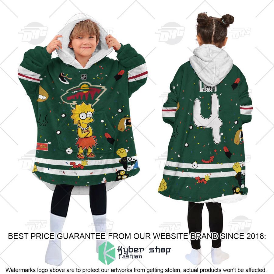 NHL Minnesota Wild The Simpsons CUSTOM Oodie Blanket Hoodie 6 NHL Minnesota Wild The Simpsons CUSTOM Oodie Blanket Hoodie word1