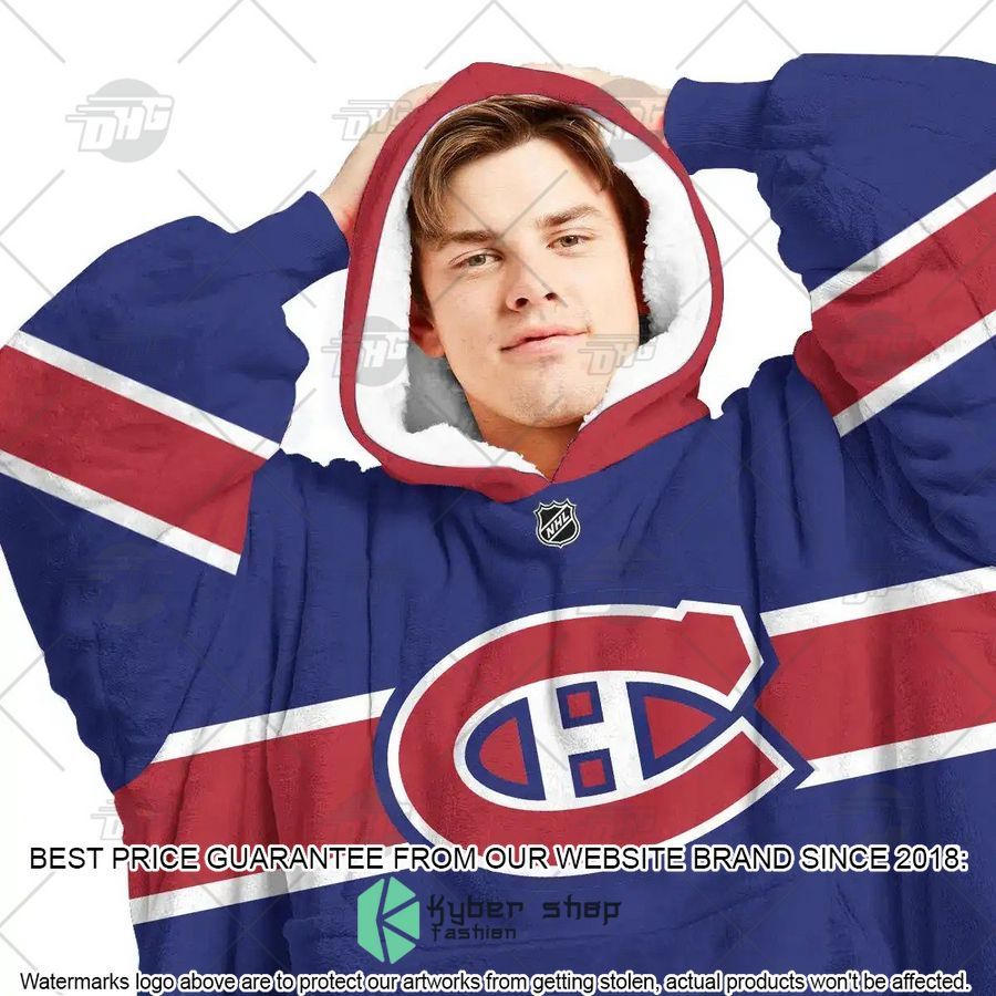 NHL Montreal Canadiens blue CUSTOM Oodie Blanket Hoodie 5 NHL Montreal Canadiens blue CUSTOM Oodie Blanket Hoodie word2