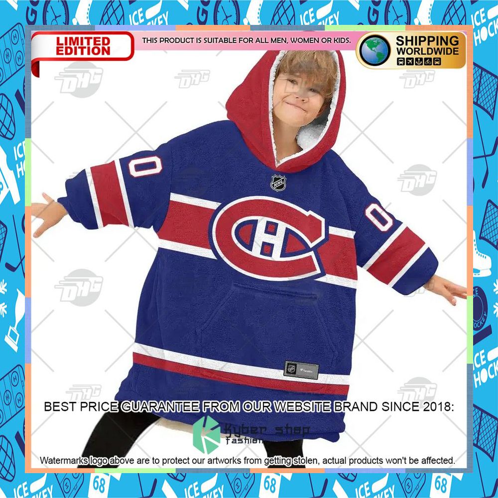 NHL Montreal Canadiens blue CUSTOM Oodie Blanket Hoodie 15 NHL Montreal Canadiens blue CUSTOM Oodie Blanket Hoodie word2
