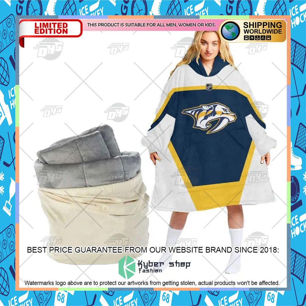 NHL Nashville Predators green CUSTOM Oodie Blanket Hoodie 11 NHL Nashville Predators green CUSTOM Oodie Blanket Hoodie word2