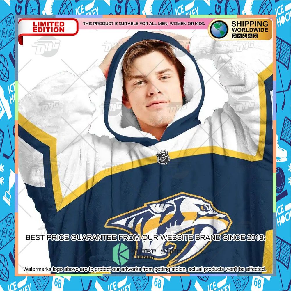 NHL Nashville Predators green CUSTOM Oodie Blanket Hoodie 12 NHL Nashville Predators green CUSTOM Oodie Blanket Hoodie word2