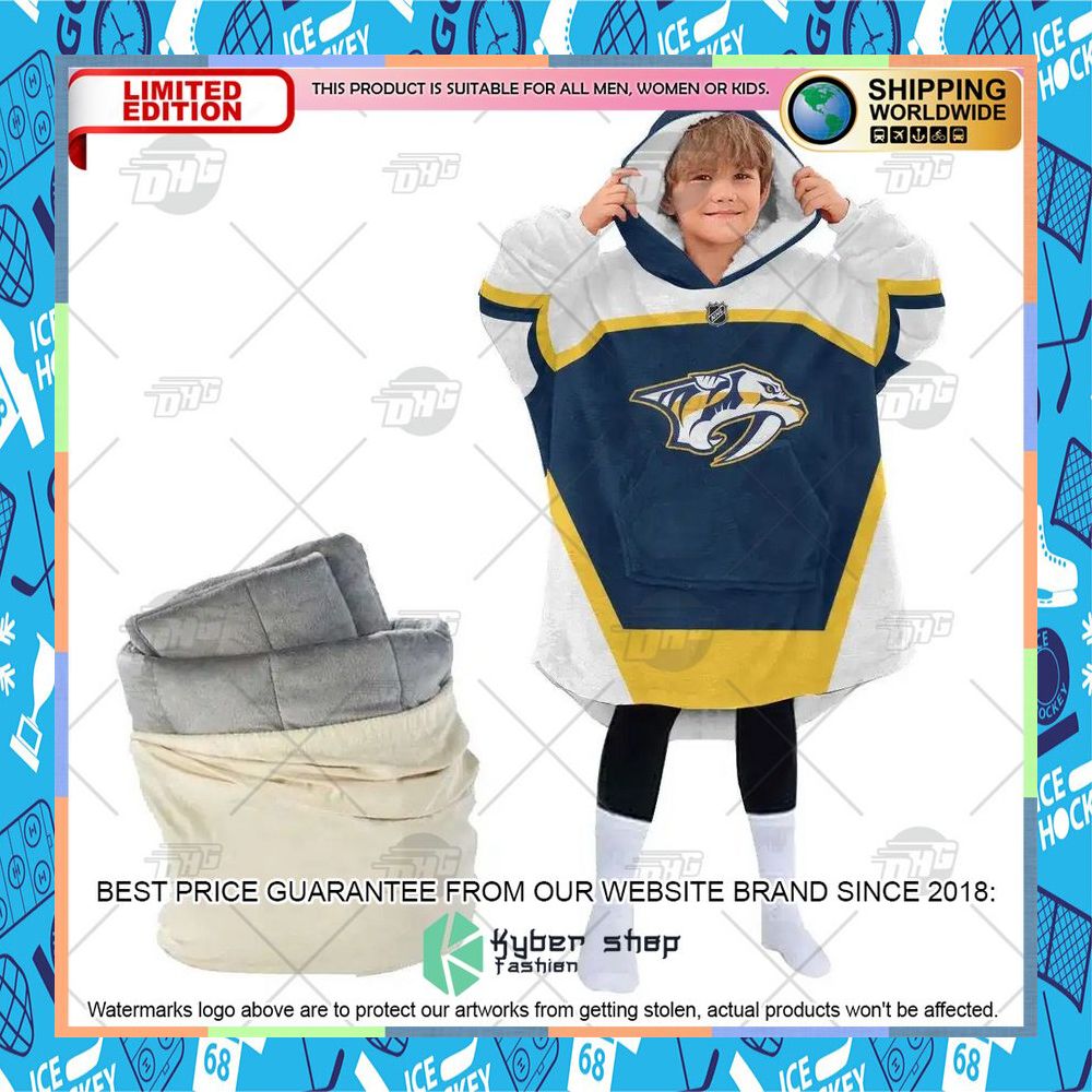 NHL Nashville Predators green CUSTOM Oodie Blanket Hoodie 13 NHL Nashville Predators green CUSTOM Oodie Blanket Hoodie word2