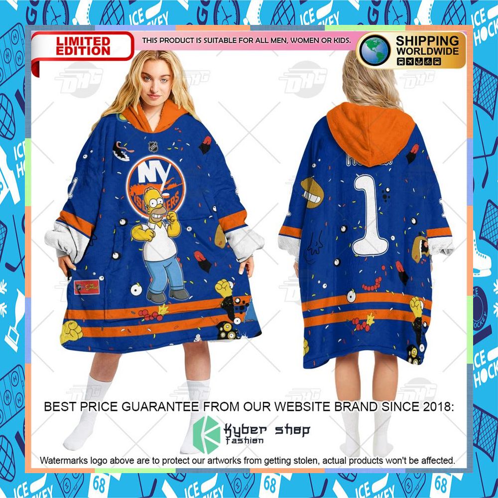 NHL New York Islanders The Simpsons CUSTOM Oodie Blanket Hoodie 9 NHL New York Islanders The Simpsons CUSTOM Oodie Blanket Hoodie word2