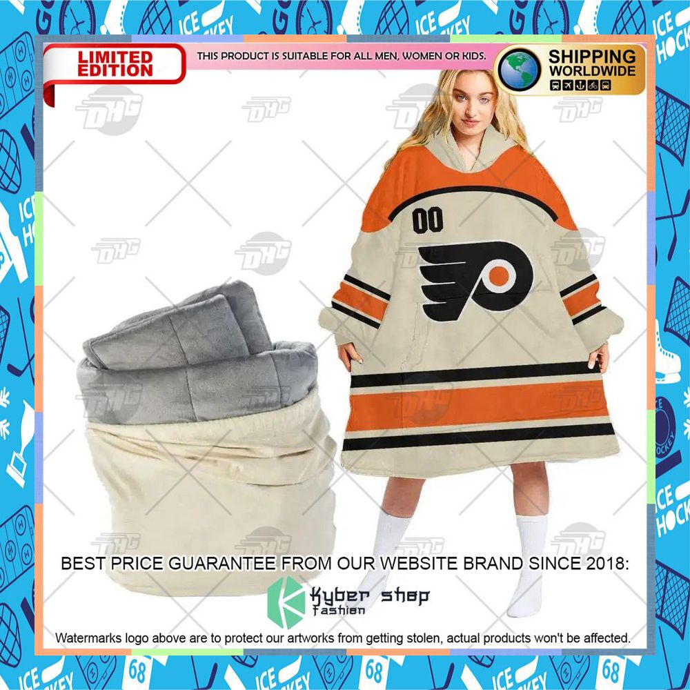 NHL Philadelphia Flyers logo CUSTOM Oodie Blanket Hoodie 11 NHL Philadelphia Flyers logo CUSTOM Oodie Blanket Hoodie word2