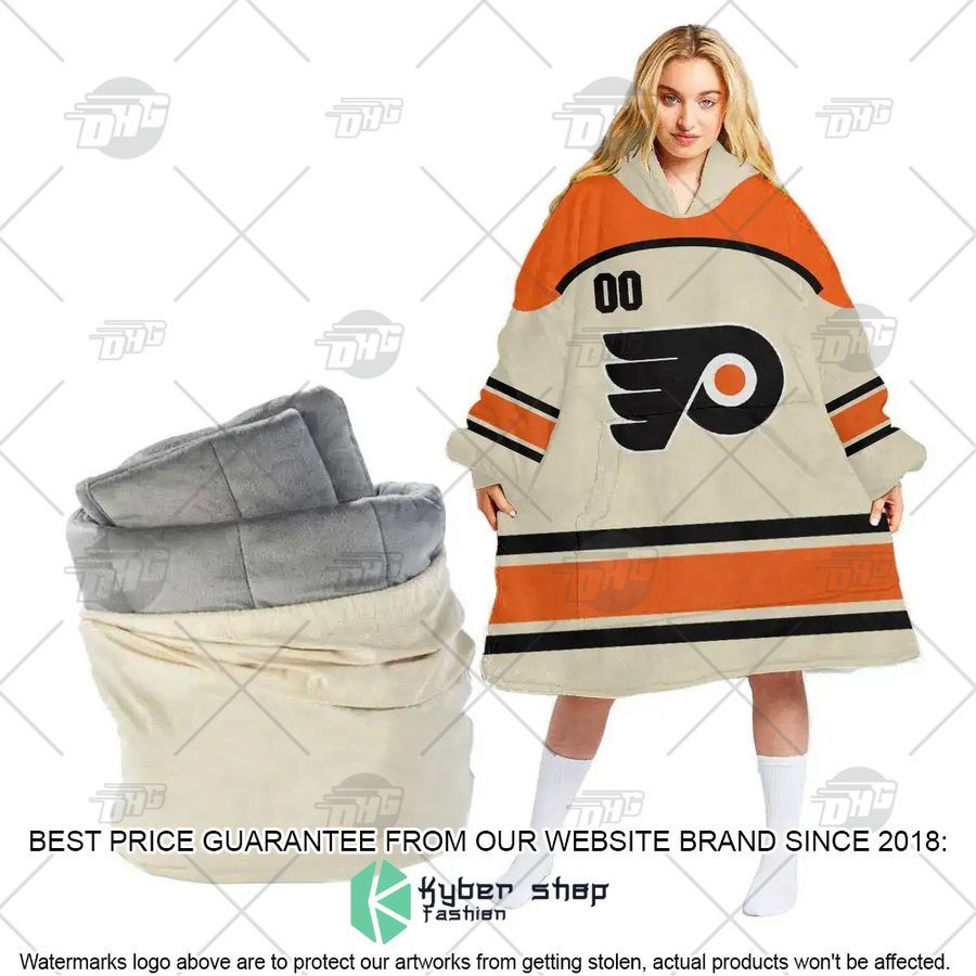 NHL Philadelphia Flyers logo CUSTOM Oodie Blanket Hoodie 4 NHL Philadelphia Flyers logo CUSTOM Oodie Blanket Hoodie word2