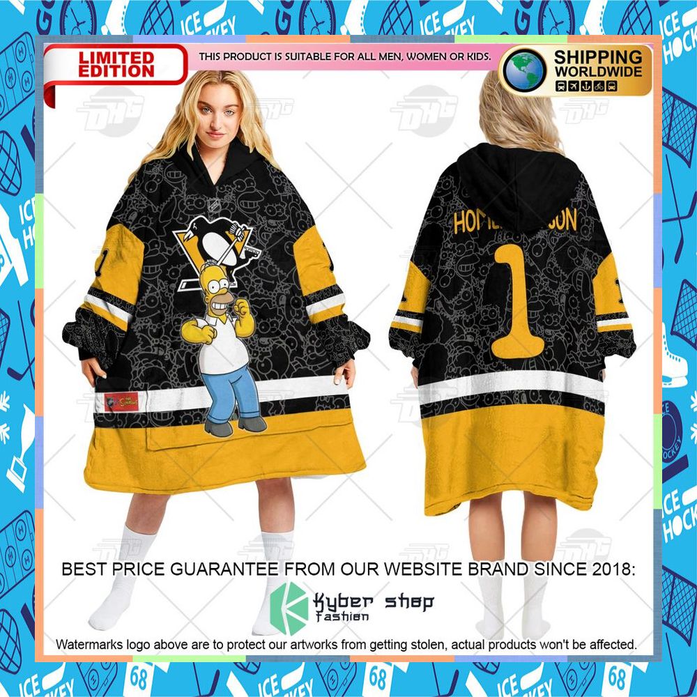 NHL Pittsburgh Penguins The Simpsons CUSTOM Oodie Blanket Hoodie 9 NHL Pittsburgh Penguins The Simpsons CUSTOM Oodie Blanket Hoodie word3