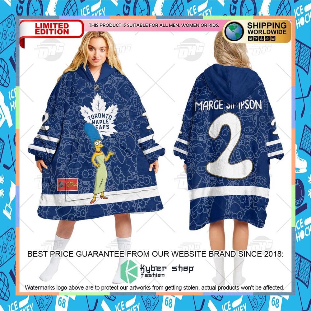NHL Toronto Maple Leafs The Simpsons CUSTOM Oodie Blanket Hoodie 10 NHL Toronto Maple Leafs The Simpsons CUSTOM Oodie Blanket Hoodie word2