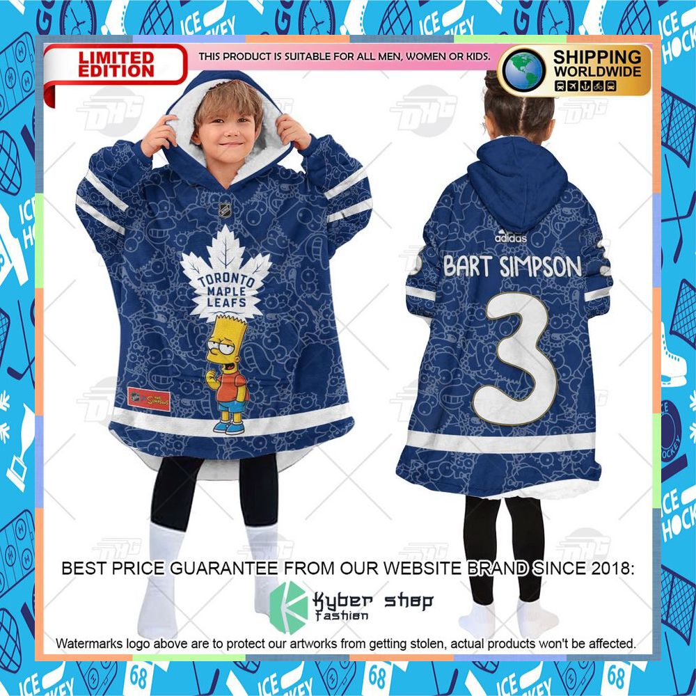 NHL Toronto Maple Leafs The Simpsons CUSTOM Oodie Blanket Hoodie 11 NHL Toronto Maple Leafs The Simpsons CUSTOM Oodie Blanket Hoodie word2