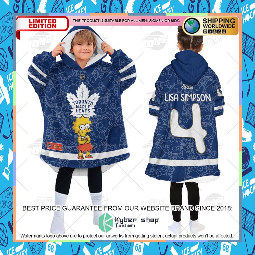 NHL Toronto Maple Leafs The Simpsons CUSTOM Oodie Blanket Hoodie 12 NHL Toronto Maple Leafs The Simpsons CUSTOM Oodie Blanket Hoodie word2