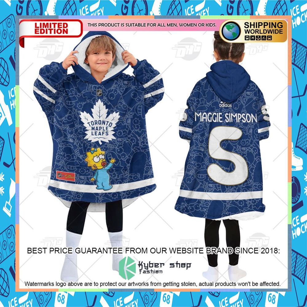 NHL Toronto Maple Leafs The Simpsons CUSTOM Oodie Blanket Hoodie 13 NHL Toronto Maple Leafs The Simpsons CUSTOM Oodie Blanket Hoodie word2