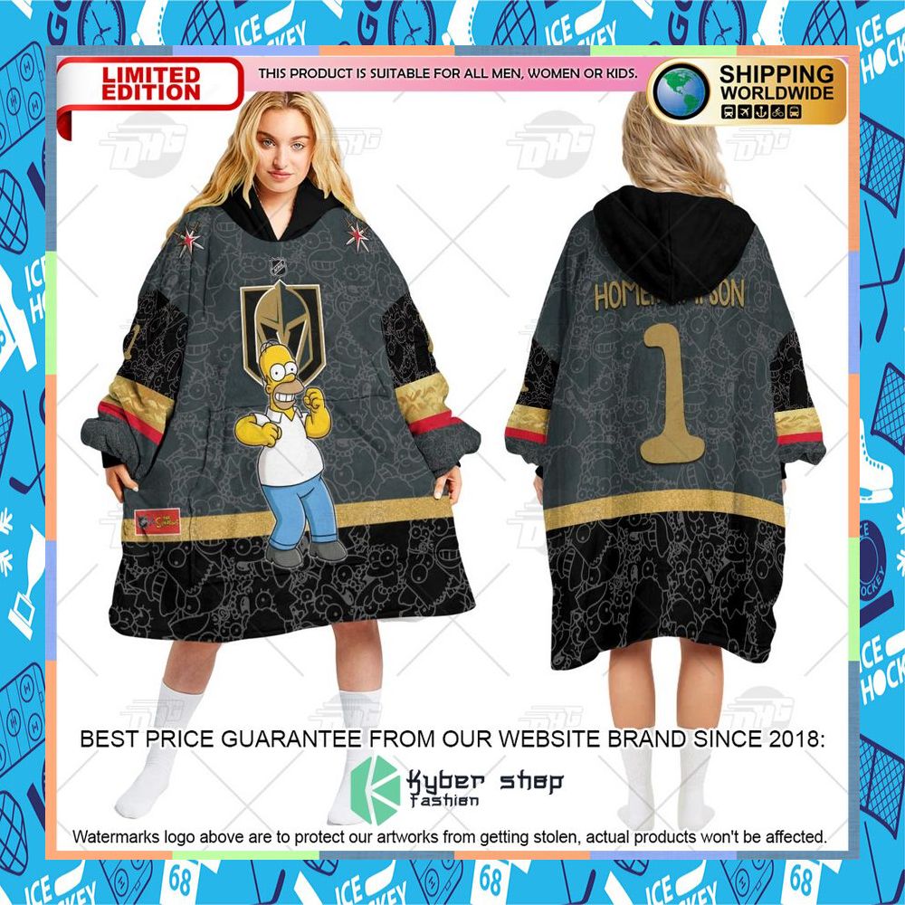 NHL Vegas Golden Knights The Simpsons CUSTOM Oodie Blanket Hoodie 9 NHL Vegas Golden Knights The Simpsons CUSTOM Oodie Blanket Hoodie word3