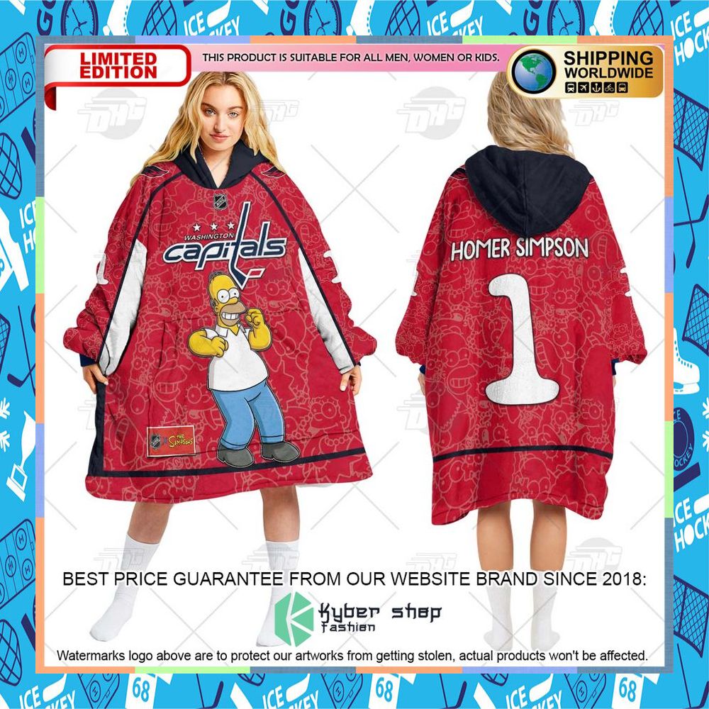 NHL Washington Capitals The Simpsons CUSTOM Oodie Blanket Hoodie 9 NHL Washington Capitals The Simpsons CUSTOM Oodie Blanket Hoodie word3