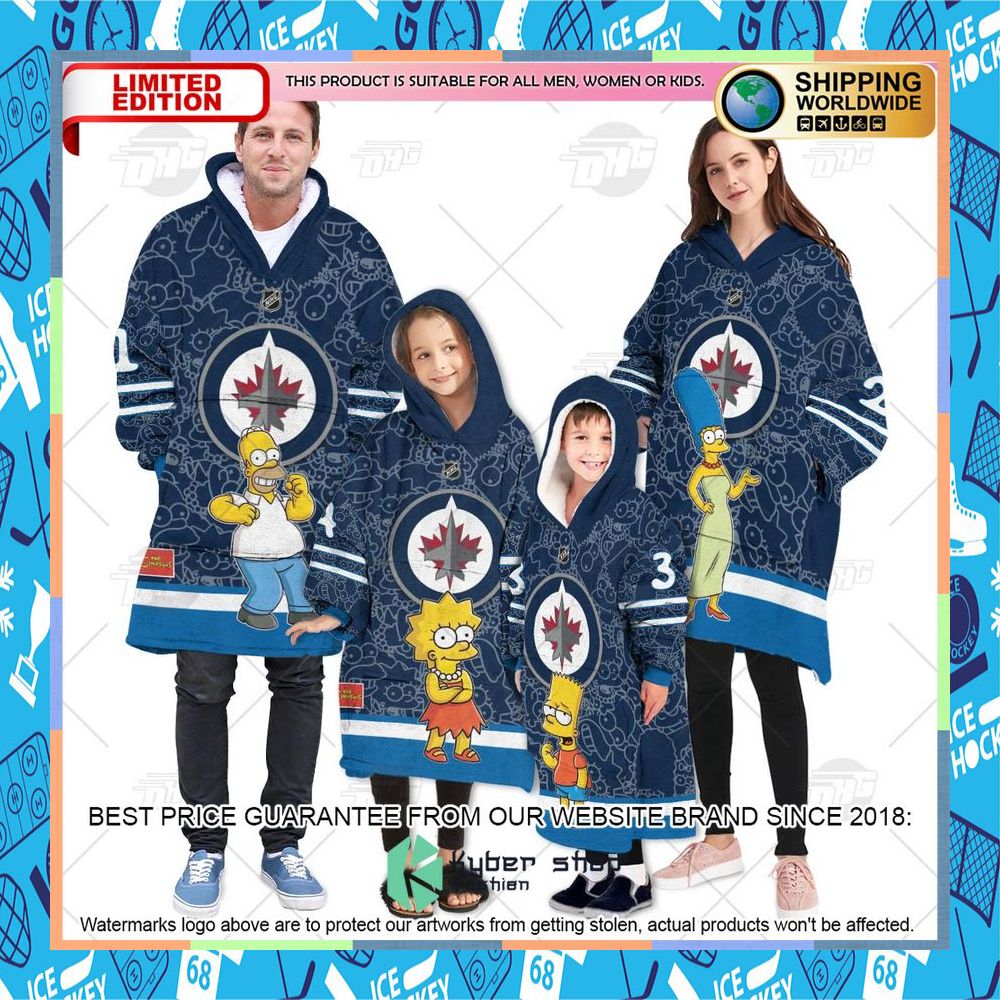 NHL Winnipeg Jets The Simpsons CUSTOM Oodie Blanket Hoodie 7 NHL Winnipeg Jets The Simpsons CUSTOM Oodie Blanket Hoodie word1