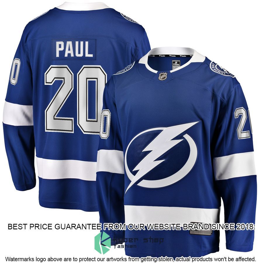 Nicholas Paul Tampa Bay Lightning Home Blue Hockey Jersey