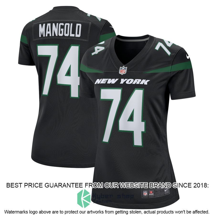 Nick Mangold New York Jets Women's Retired Black Football Jersey