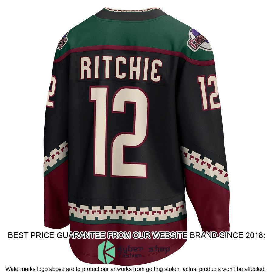 Nick Ritchie Arizona Coyotes Black Hockey Jersey 3 Nick Ritchie Arizona Coyotes Black Hockey Jersey word3