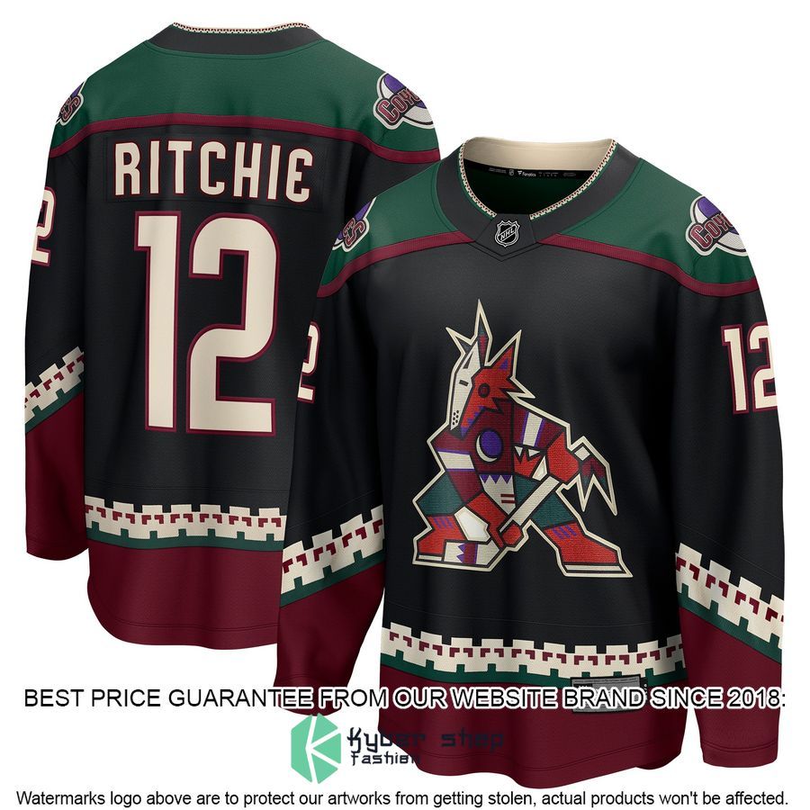Nick Ritchie Arizona Coyotes Black Hockey Jersey 4 Nick Ritchie Arizona Coyotes Black Hockey Jersey word3