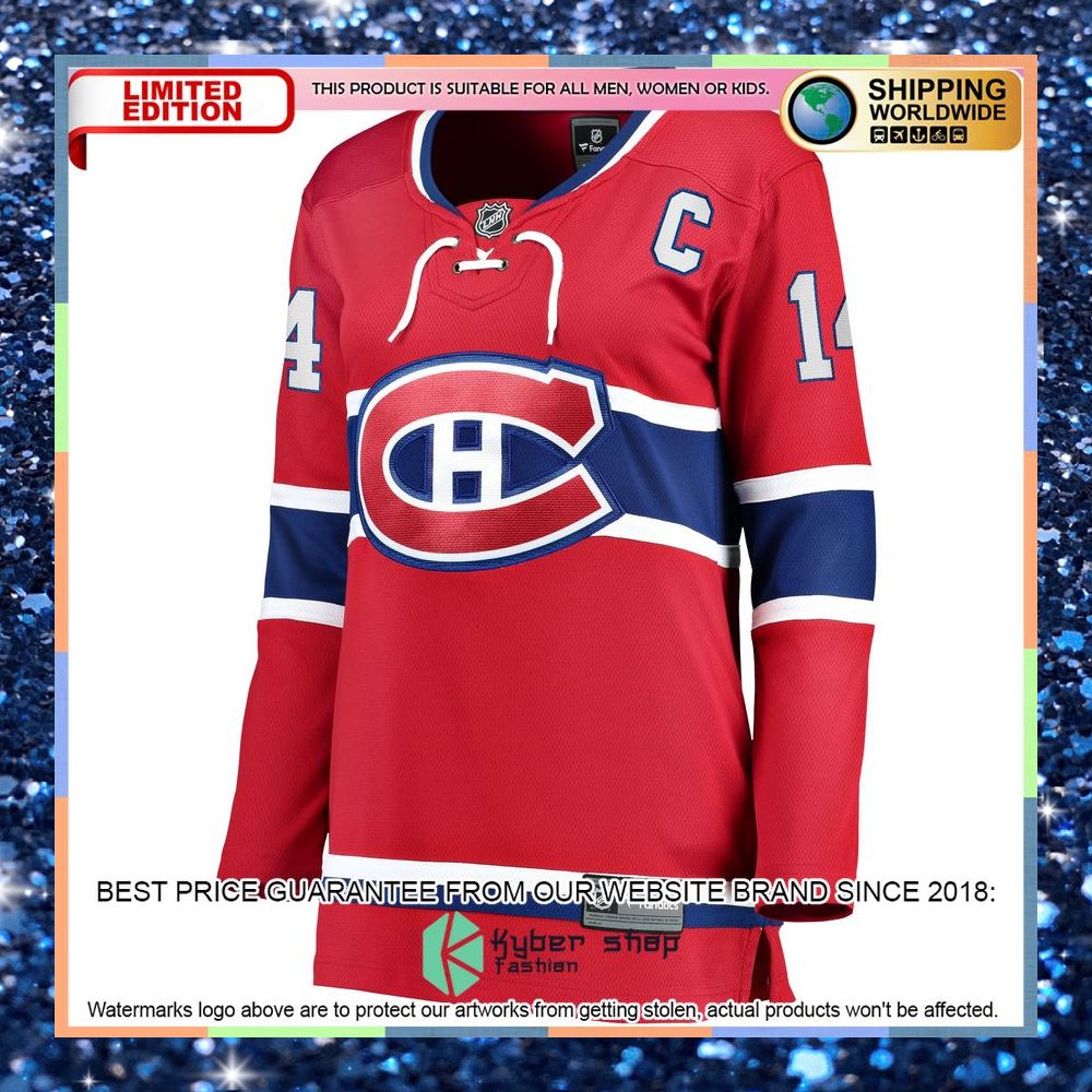 Nick Suzuki Montreal Canadiens Women's Home Captain Patch Red Hockey Jersey 6 Nick Suzuki Montreal Canadiens Women's Home Captain Patch Red Hockey Jersey word2