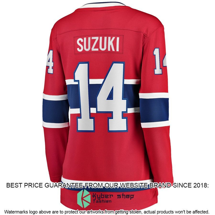 Nick Suzuki Montreal Canadiens Women's Home Captain Patch Red Hockey Jersey 3 Nick Suzuki Montreal Canadiens Women's Home Captain Patch Red Hockey Jersey word2