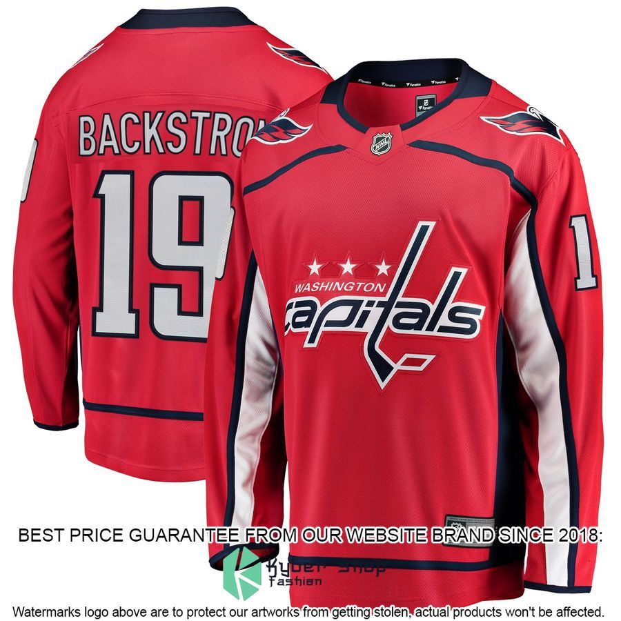 Nicklas Backstrom Washington Capitals Breakaway Red Hockey Jersey