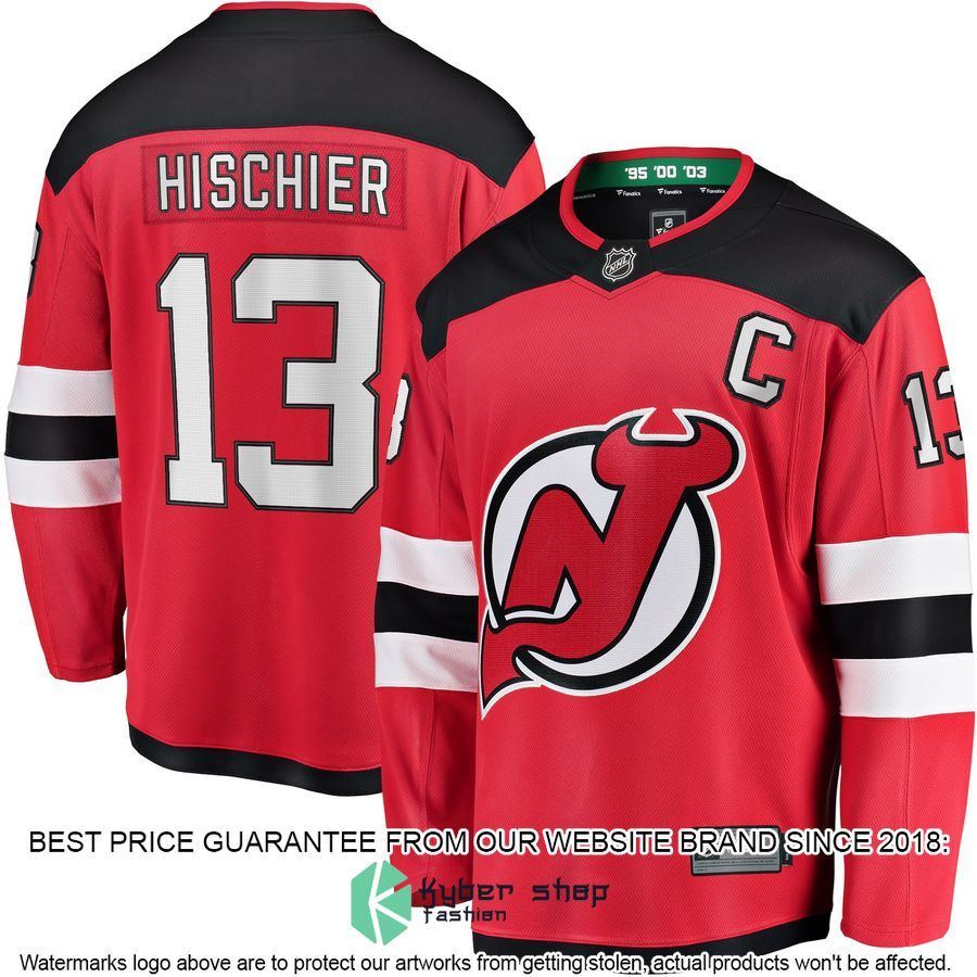 Nico Hischier New Jersey Devils Home Premier Red Hockey Jersey
