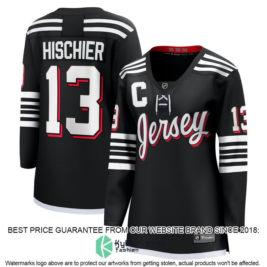 Nico Hischier New Jersey Devils Women's Alternate Premier Black Hockey Jersey