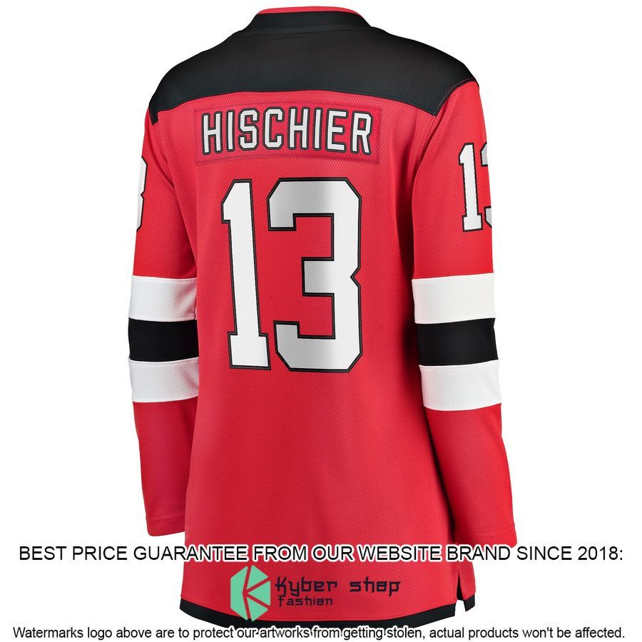 Nico Hischier New Jersey Devils Women's Home Premier Red Hockey Jersey 3 Nico Hischier New Jersey Devils Women's Home Premier Red Hockey Jersey word1