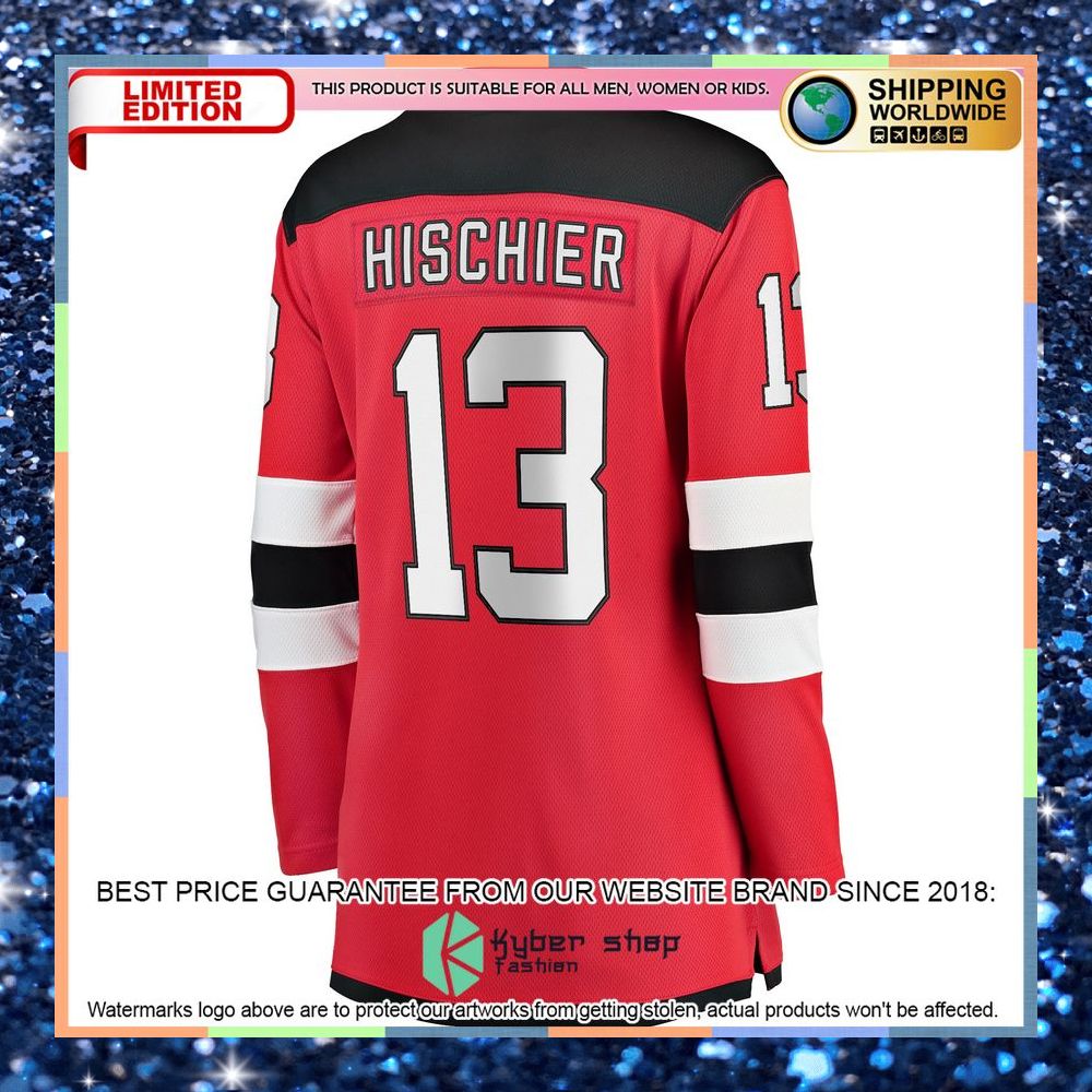 Nico Hischier New Jersey Devils Women's Home Premier Red Hockey Jersey 8 Nico Hischier New Jersey Devils Women's Home Premier Red Hockey Jersey word1