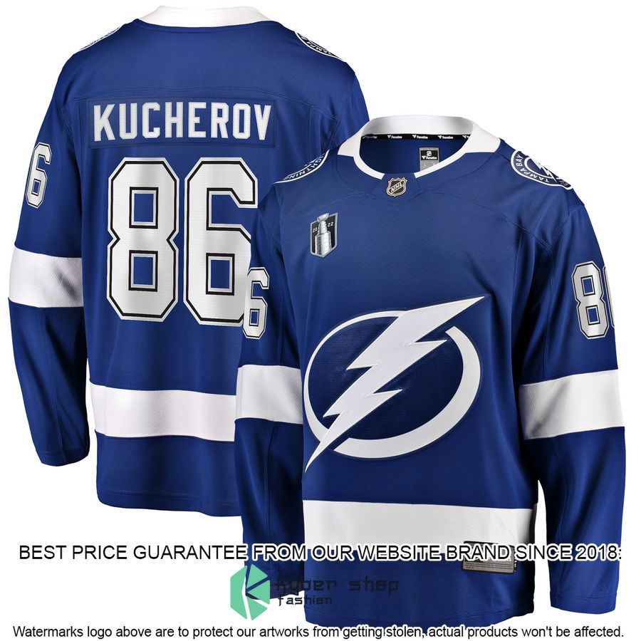 Nikita Kucherov Tampa Bay Lightning Home 2022 Stanley Cup Final Blue Hockey Jersey 4 Nikita Kucherov Tampa Bay Lightning Home 2022 Stanley Cup Final Blue Hockey Jersey word3