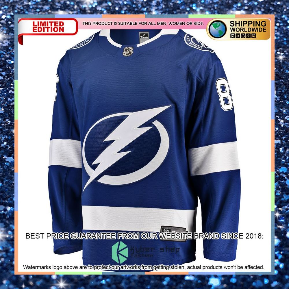 Nikita Kucherov Tampa Bay Lightning Home Blue Hockey Jersey 7 Nikita Kucherov Tampa Bay Lightning Home Blue Hockey Jersey word2