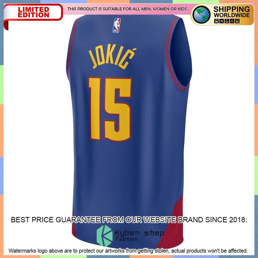 Nikola Jokic Denver Nuggets 2022-23 Player Blue Basketball Jersey 3 Nikola Jokic Denver Nuggets 2022-23 Player Blue Basketball Jersey word1