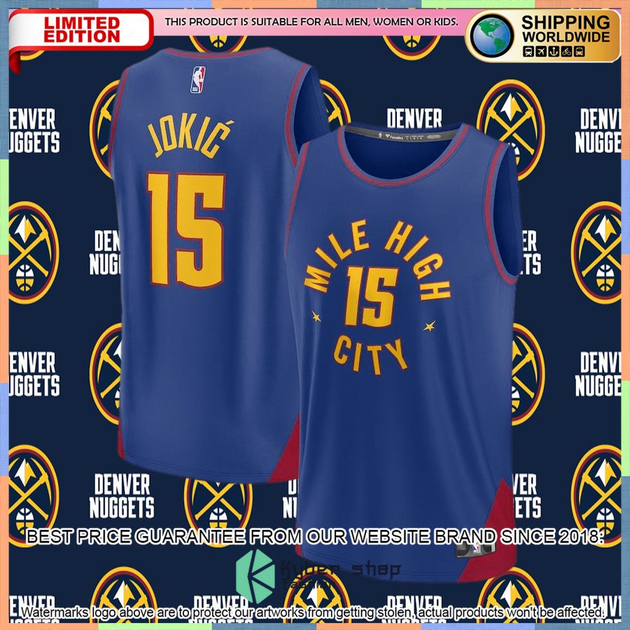 Nikola Jokic Denver Nuggets 2022-23 Player Blue Basketball Jersey 4 Nikola Jokic Denver Nuggets 2022-23 Player Blue Basketball Jersey word1