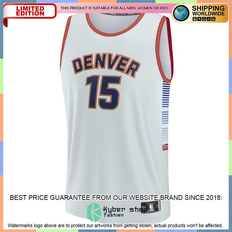 Nikola Jokic Denver Nuggets 2022-23 Silver Basketball Jersey