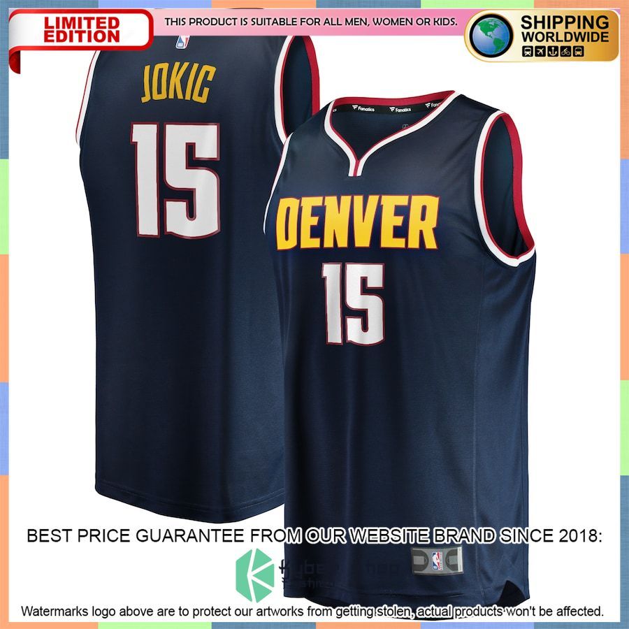 Nikola Jokic Denver Nuggets Player Navy Basketball Jersey