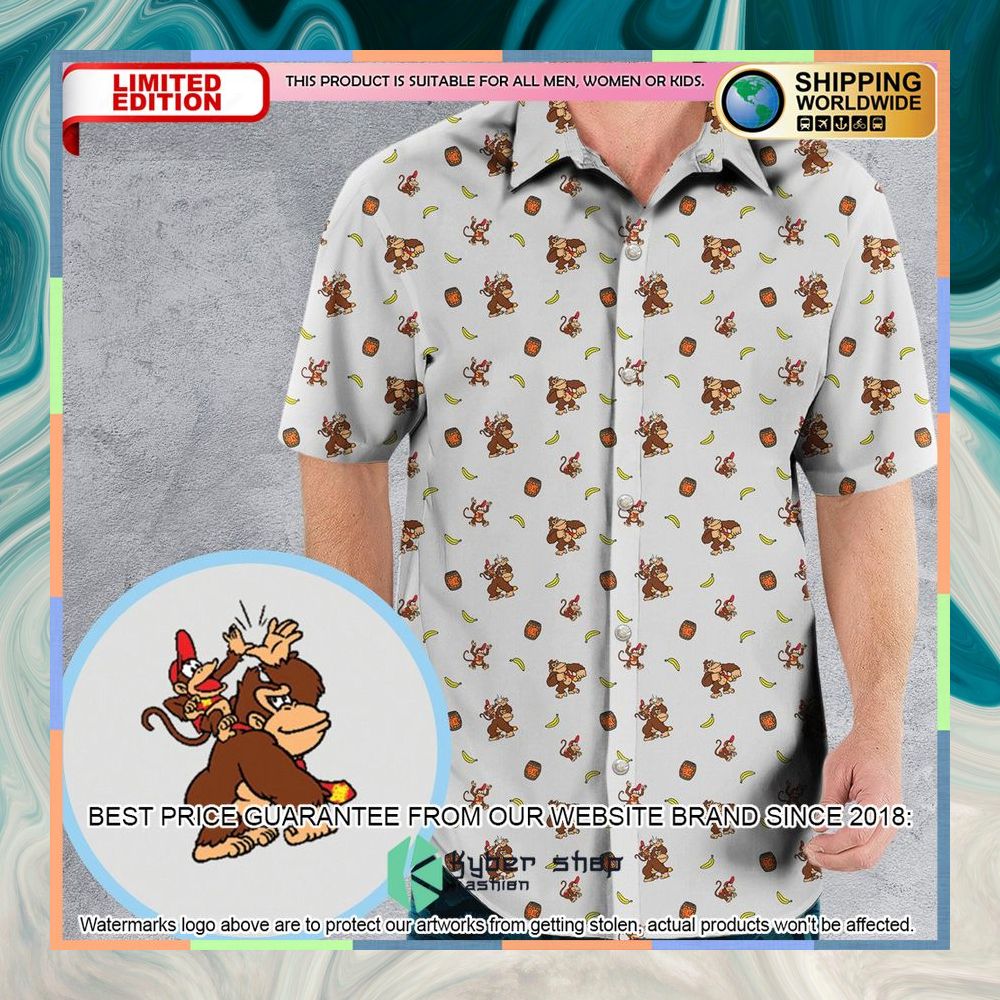 Nintendo Donkey Kong Characters Pattern Hawaiian Shirt 5 Nintendo Donkey Kong Characters Pattern Hawaiian Shirt word3